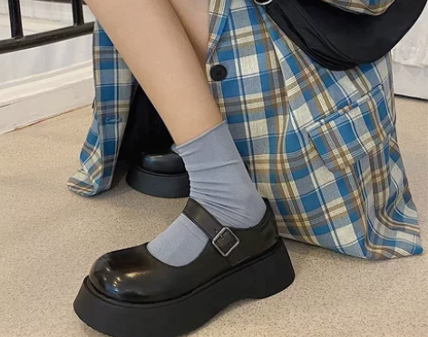 玛丽珍鞋单鞋女2022春季厚底增高韩版复古...
