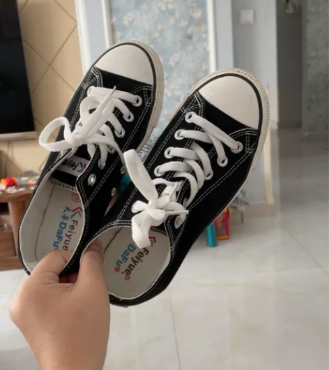 飞跃板鞋帆布鞋学院风女38码 感兴趣的话点...