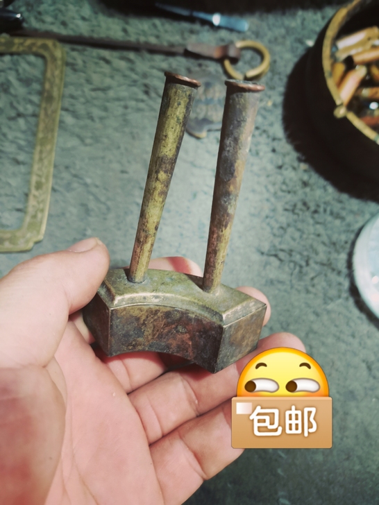 清代毛笔铜插座，晚清民国毛笔套，清代毛笔套...