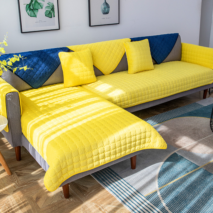 沙发垫四季通用防滑北欧简约加厚坐垫冬季毛绒...