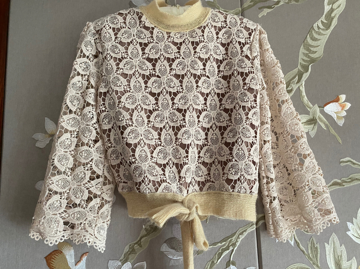 韩版淑女钩花蕾丝衫