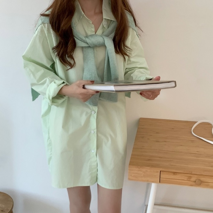 马卡龙元气少女BF薄荷绿冰淇淋色春季减龄纯...