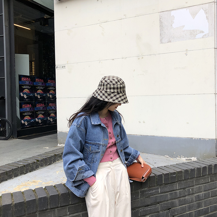 包邮▲Ammjoo▲韩国采购 格子复古防晒...