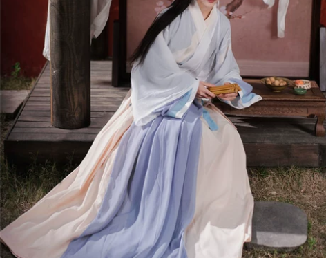 宿问汉服，正品原创白泽晋制三件套交领齐腰中...
