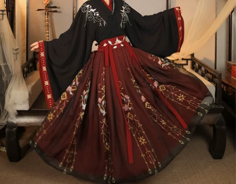 云芳晴绾星辰汉服女 中国风交领齐腰襦裙魏晋风