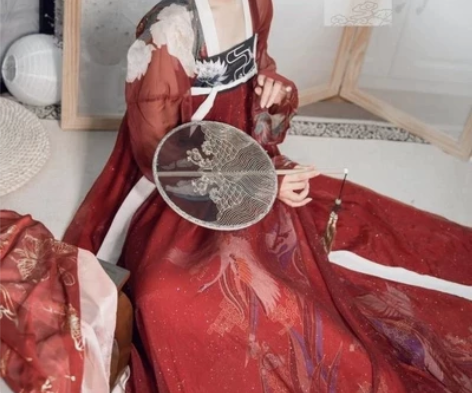 司南阁红鸾 原创正品 汉服女款对襟衫齐胸裙...