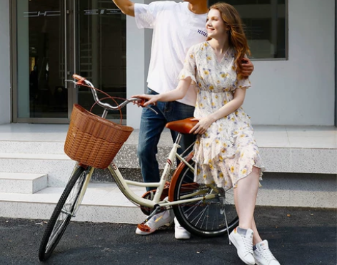 自行车女通勤上班单车代步实心胎轻便普通变速...