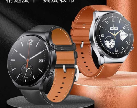 适用小米智能手表Watch S1真皮表带c...