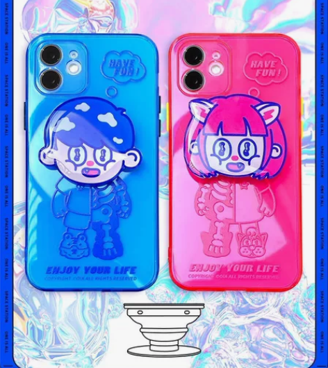 手机气囊支架ins风可折叠伸缩异形苹果夏天...