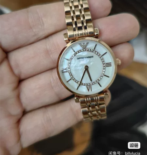 阿玛尼Armani摩天轮手表女时尚贝母镶钻...