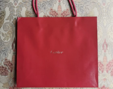 卡地亚手表购物环保纸袋32x28x12 感...