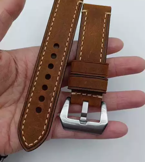 全新 男士棕色疯马皮表带 20mm/22m...