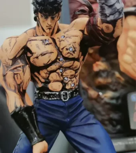 纯手工的二次元彩绘+镶钻的北斗神拳，犹如从漫画中走出来一样，...