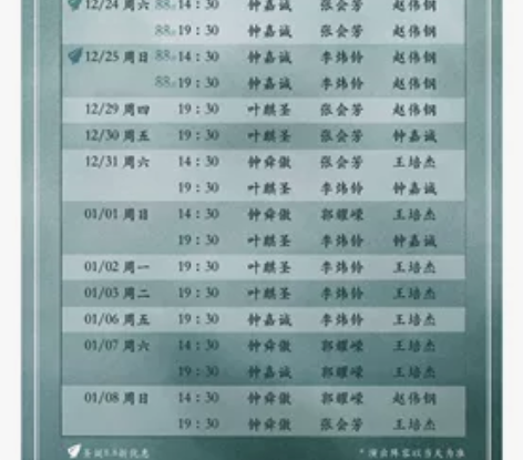 出 音乐剧阴天1.6晚 钟嘉诚 李炜铃 王...