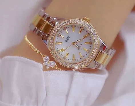 富二代送的瑞士名表飞亚达同款满钻手表女奢华...