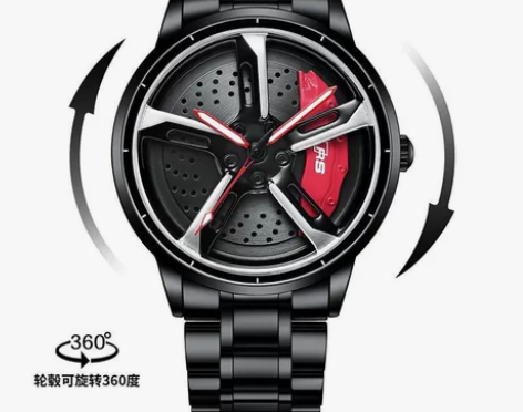 奥迪rs7刀锋轮毂手表轮毂腕表镂空立体改装...