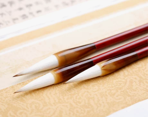 欧楷体专用毛笔兼毫狼羊毫书法练字笔学生初学...