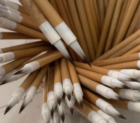 七紫三羊兼毫毛笔腰力十足回弹性佳 小号16...