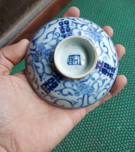 清代青花盖碗盖 感兴趣的话点“我想要”和我...