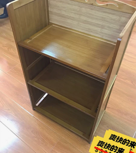 书架置物架家用落地楠竹儿童简易书柜子省空间...