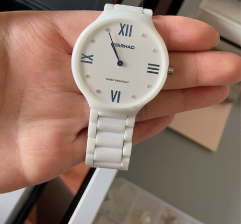 星豪陶瓷手表女白色韩版女士手表防水气质淑女...