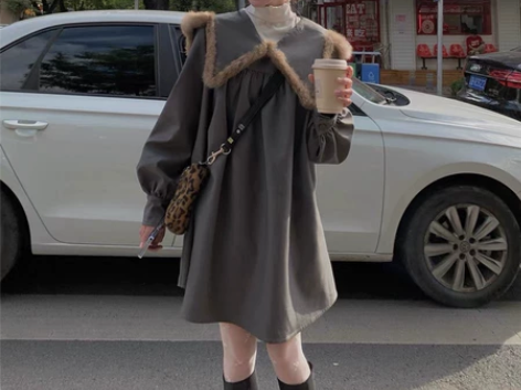 法式高级感连衣裙女装秋装2022年新款小个...