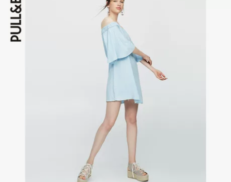 PullAndBear 女士秋冬荷叶边袖露...