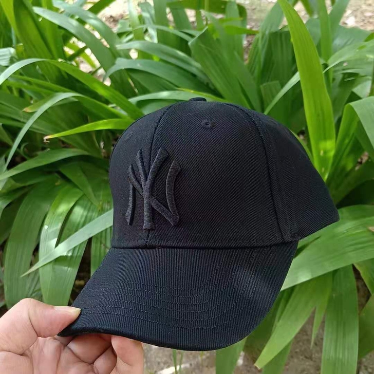 MLB棒球帽子韩国正品黑色黑标NY刺绣LO...
