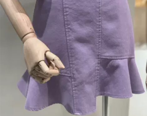 颜色超好看甜美包臀荷叶边半身裙女气质鱼尾裙...