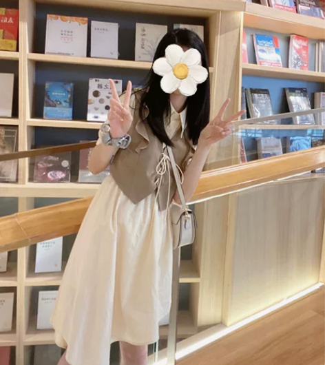 滚球de店衬衫学院风假两件连衣裙 『设计』...