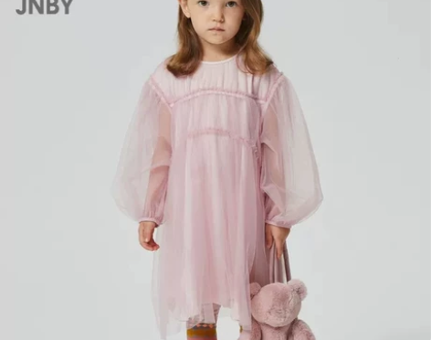 江南布衣童装连衣裙女童儿童公主风蓬蓬网纱时...