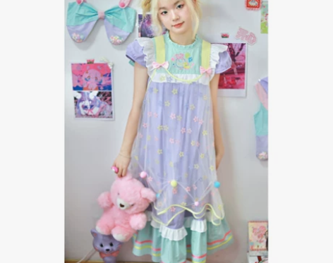 kiwi pinky 原创可爱童趣 刺绣荷...