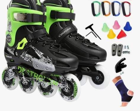 美洲狮溜冰鞋成人直排轮滑鞋成年旱冰鞋专业平...