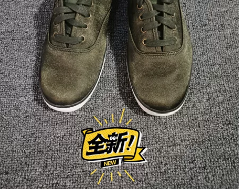 keds全新军绿色系带基本款秀晶同款时尚休...