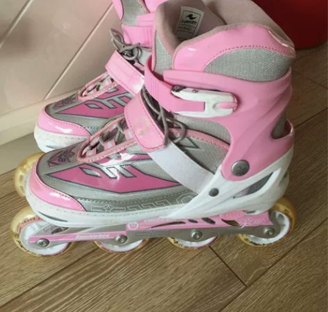 正品捷豹B12直排轮滑鞋 闪光可调滑冰鞋 ...