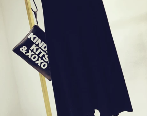 小香风收腰大摆型针织裙简约女装中裙 颜色分...