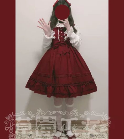 夏季 草莓巫女原创可爱lolita设计冰淇...