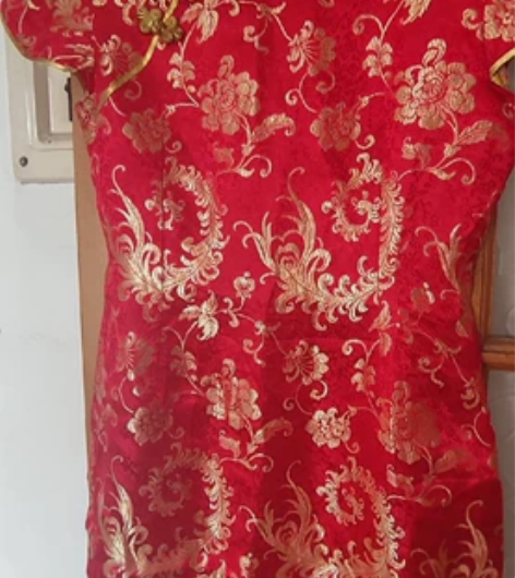 怀旧老旗袍！全新没瑕疵！衣长88厘米胸围9...