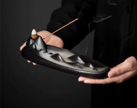 山水云归香器 陶瓷线香炉倒流香炉沉香檀香小...