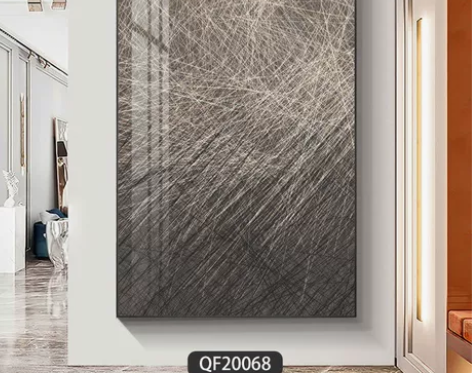 抽象几何现代落地玄关画 适合空间：客厅 过...