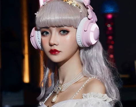 妖舞猫耳耳机3g头戴式蓝牙电脑可爱少女游戏...
