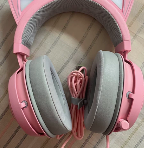 雷蛇北海巨妖萌猫版耳机 95新以上 耳机没...