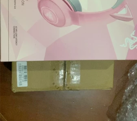 Razer雷蛇北海巨妖BT萌猫版粉晶头戴式...