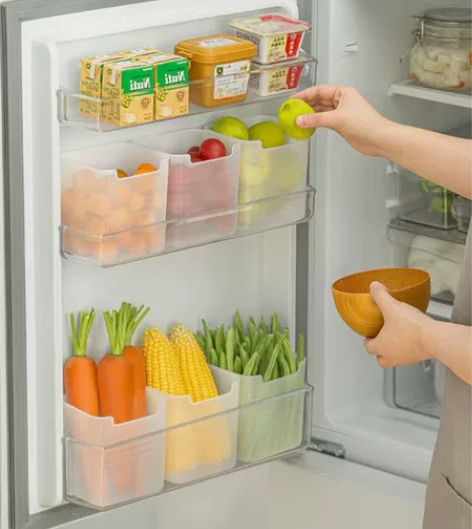冰箱侧门收纳PP食物分类收纳保鲜盒 一个5...