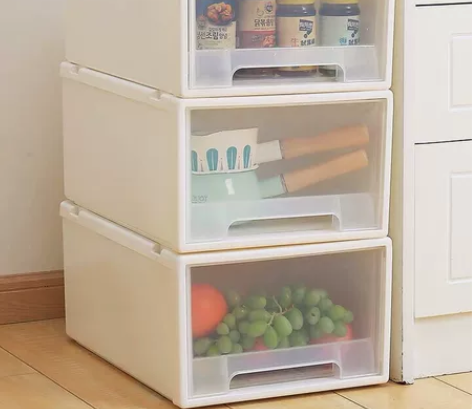 衣柜收纳抽屉式收纳箱 塑料透明收纳盒衣服整...