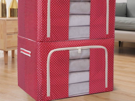 收纳箱布艺钢架整理箱牛津布可折叠 【数量有...