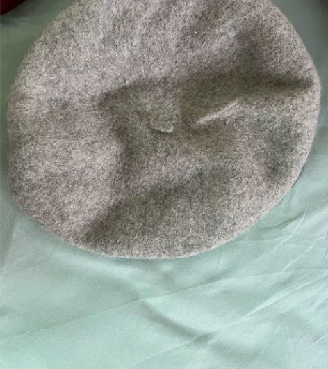 秋冬女新款纯色可调节羊毛呢贝雷帽复古立体时...