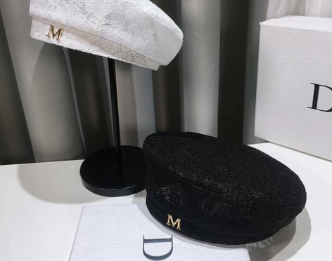 韩国chic蕾丝帽子女夏季薄款透气贝雷帽日系复古甜美画家帽蓓...