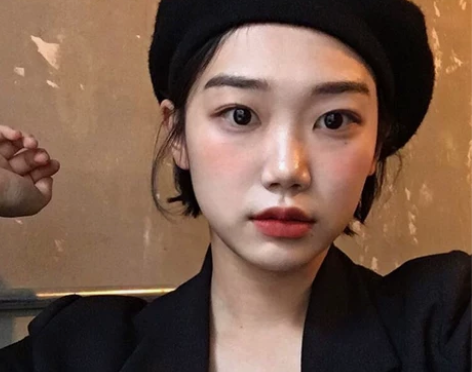 侧面cm羊毛黑色贝雷帽女秋冬百搭英伦复古画...