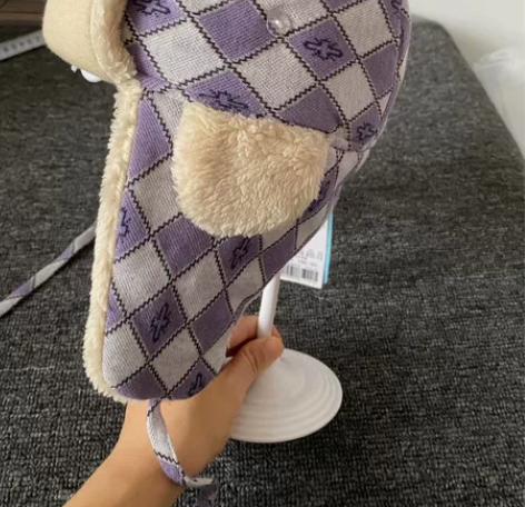 丽婴房加绒雷锋帽,护耳帽 加厚款,面料针织...